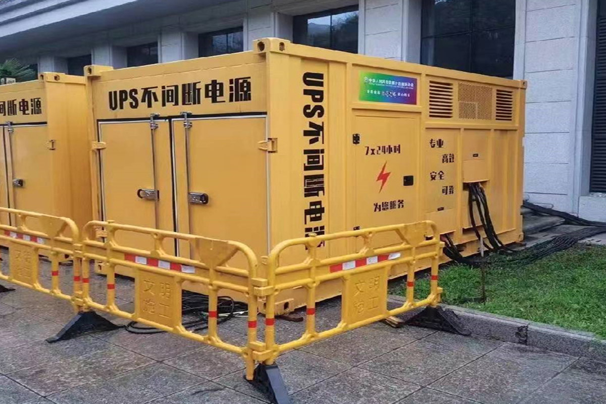 玉树发电机租赁施工现场